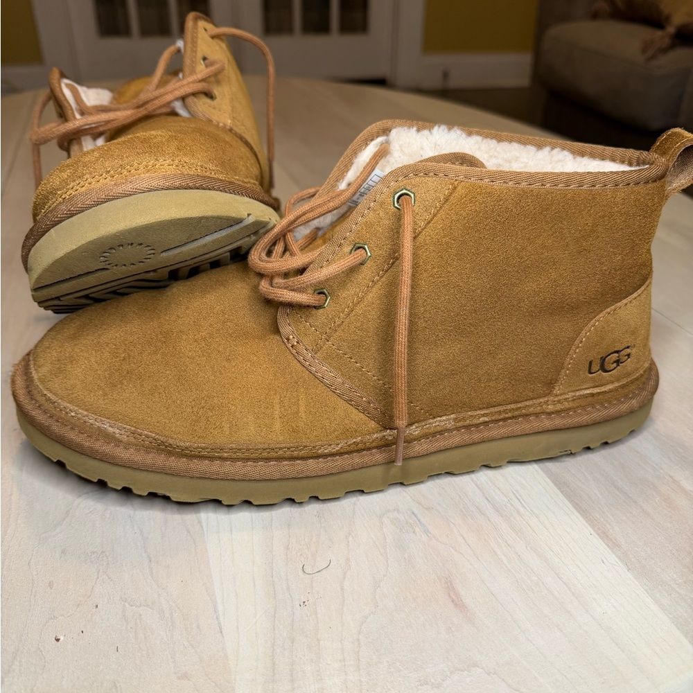 UGG Chestnut Suede Lace-Up Boots